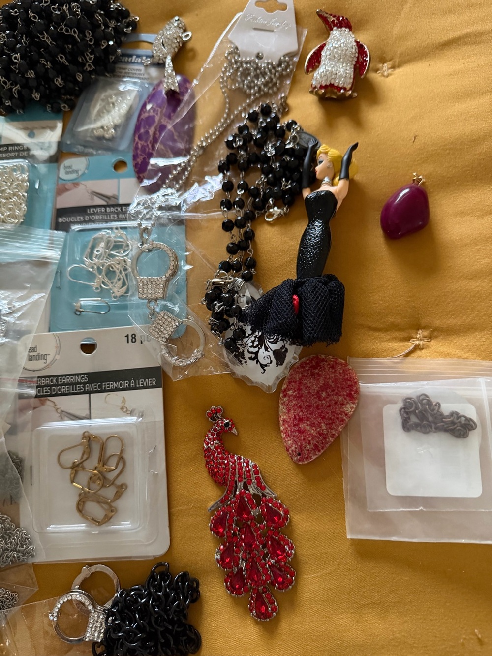 Jewelry findings and costume necklaces chains.